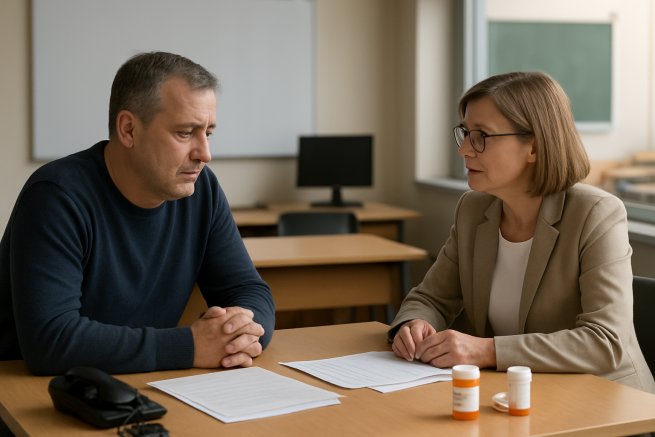 Stan nieczynny nauczyciela a zwolnienie lekarskie