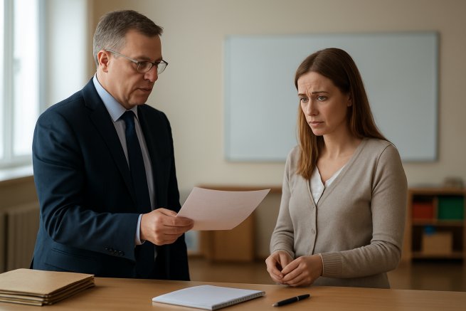 Nagana z ostrzeżeniem dla nauczyciela